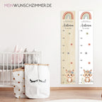 Messlatte Fuchs Kinder 70-140cm, Messlatte Kinder Holz, Messlatte, Baby, Taufgeschenk, Messlatte personalisiert, Kinderzimmer Deko, Geburt