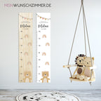 Messlatte Löwe Kinder 70-140cm, Messlatte Kinder Holz, Messlatte, Baby, Taufgeschenk, Messlatte personalisiert, Kinderzimmer Deko, Geburt