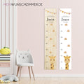 Personalisierte Messlatte aus Holz – Motiv Giraffe