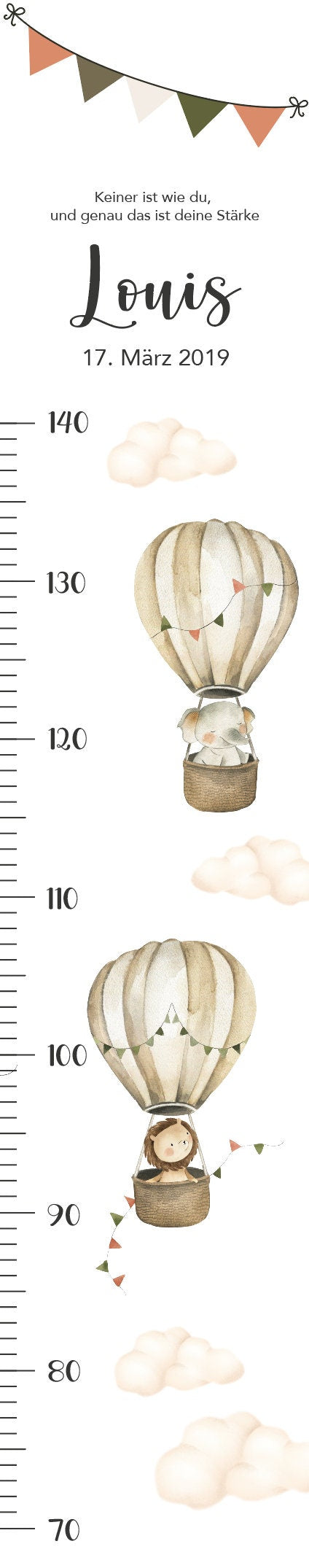 Messlatte Heißluftballon personalisiert – Produktansicht 8
