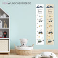 Messlatte Baufahrzeuge Kinder 70-140cm, Messlatte Kinder Holz, Messlatte, Baby, Taufgeschenk, Messlatte personalisiert, Kinderzimmer, Geburt