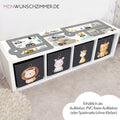 Spielstraßen Aufkleber IKEA Kallax 4er Baustelle – Kinderzimmer Spieltisch Sticker