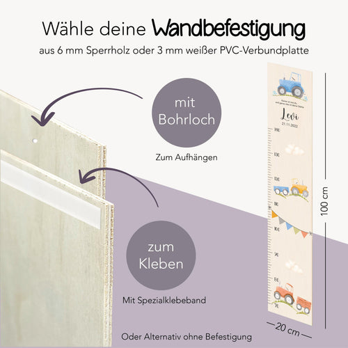 Geschwister Messlatte Baustelle Kinder 70-140cm, Zwillinge, Messlatte Holz, Baby, Taufgeschenk, Personalisiert, Kinderzimmer, Geburt