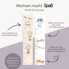 Messlatte Fuchs Kinder 70-140cm, Messlatte Kinder Holz, Messlatte, Baby, Taufgeschenk, Messlatte personalisiert, Kinderzimmer Deko, Geburt