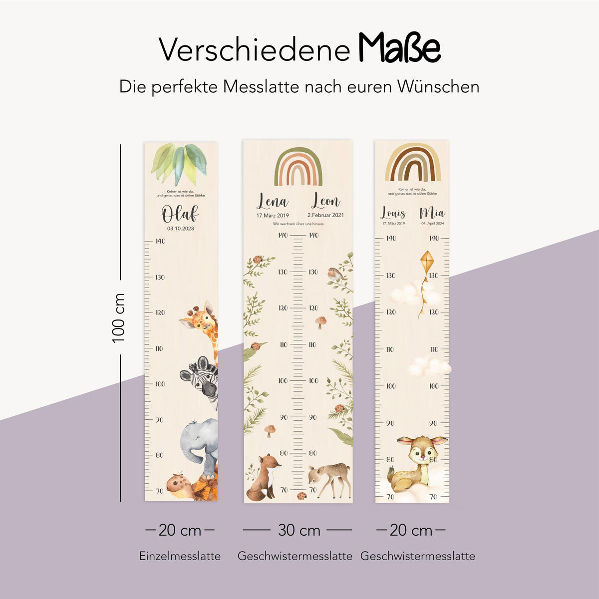 Messlatte Dino Kinder 70-140cm, Messlatte Kinder Holz, Messlatte, Baby, Taufgeschenk, Messlatte personalisiert, Kinderzimmer Deko, Geburt