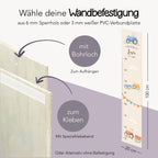 Drillinge Messlatte Afrikatiere Kinder 70-140cm, Drillinge, Messlatte Holz, Baby, Taufgeschenk, Personalisiert, Kinderzimmer, Geburt