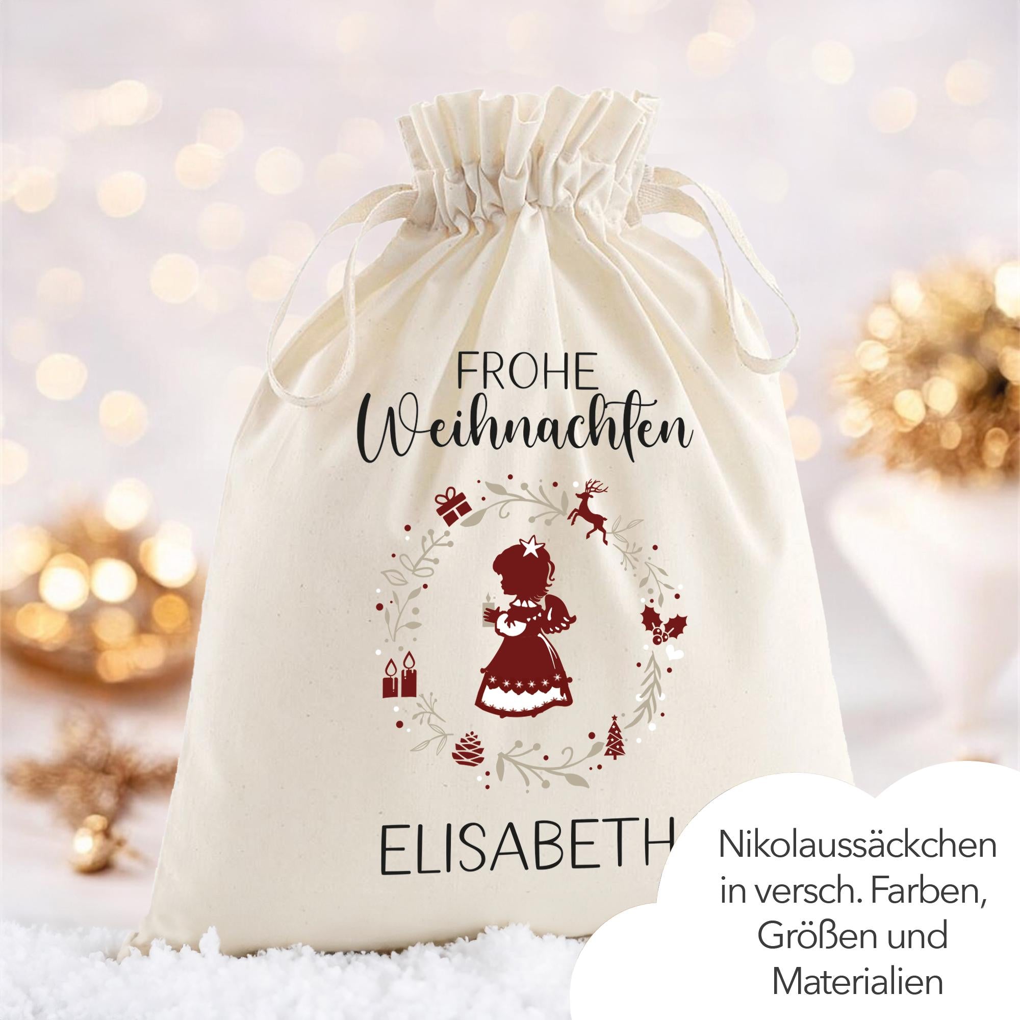 Nikolaussack personalisiert, Motiv: Christkind 1
