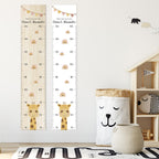 Geschwister Messlatte schmal Giraffe Kinder 70-150cm, Zwillinge, Messlatte Holz, Baby, Taufgeschenk, Personalisiert, Kinderzimmer, Geburt