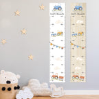 Geschwister Messlatte schmal Traktor Kinder 70-150cm, Zwillinge, Messlatte Holz, Baby, Taufgeschenk, Personalisiert, Kinderzimmer, Geburt