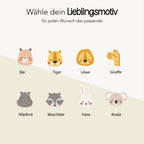 Personalisierte Namensaufkleber – Tiere Pastell – Produktansicht 2