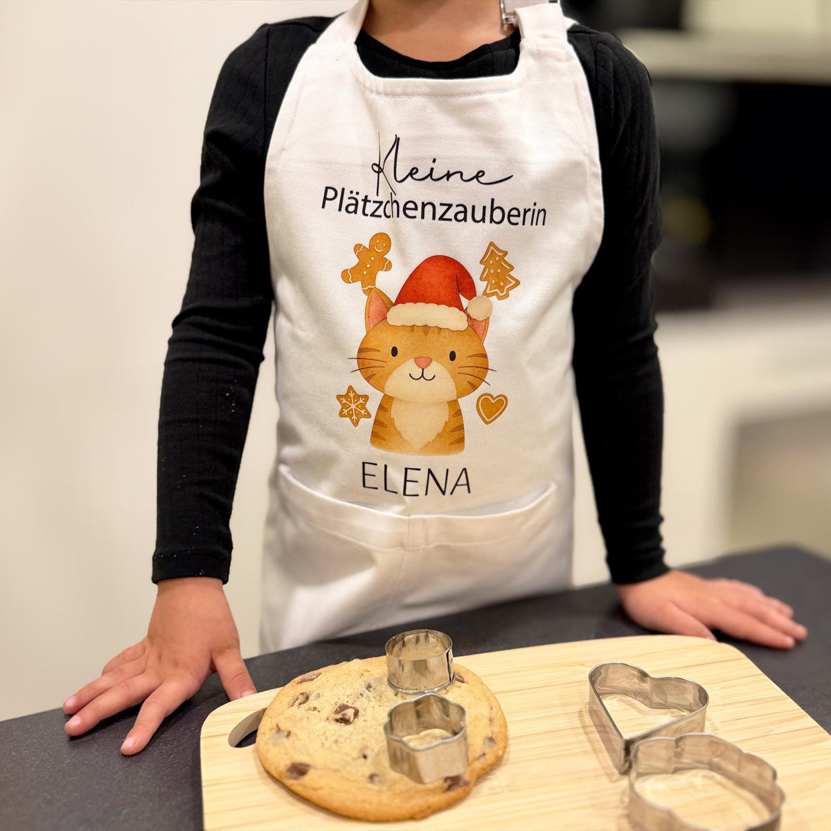Personalisierte Weihnachtsschürze für Kinder mit Namen – Produktansicht 8