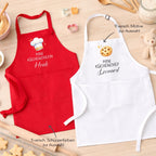 Personalisierte Kinderschürze zum Kochen, Backen und Basteln mit Namen