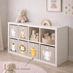 Boxenaufkleber Baby Zootiere – 6er Set für Kallax- und Aufbewahrungsboxen