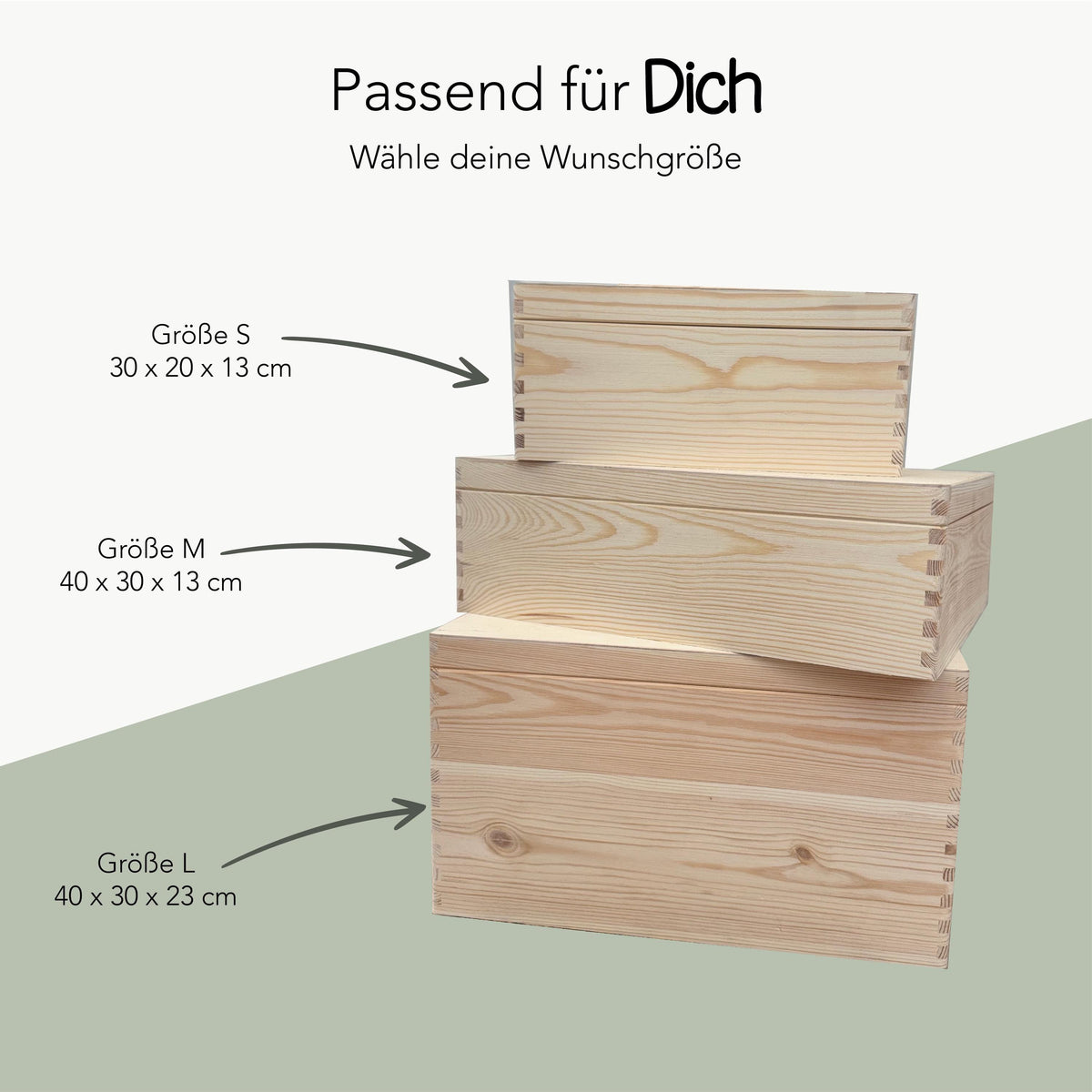 Erinnerungskiste Hochzeit aus Holz – Motiv Hochzeitspost Blumenwiese, Produktansicht 2