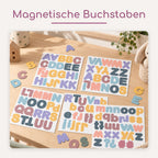 Magnetische Buchstaben für Kinder in Pastell – 125-teiliges Set