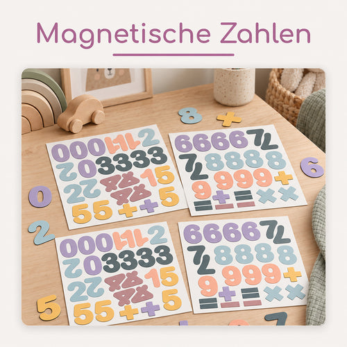Magnetische Zahlen für Kinder – Pastell