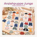 Magnetisches Anziehspiel Jungen – 3 Figuren mit Kleidung und Accessoires