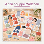 Magnetisches Anziehspiel Mädchen – 3 Figuren mit Kleidung und Accessoires