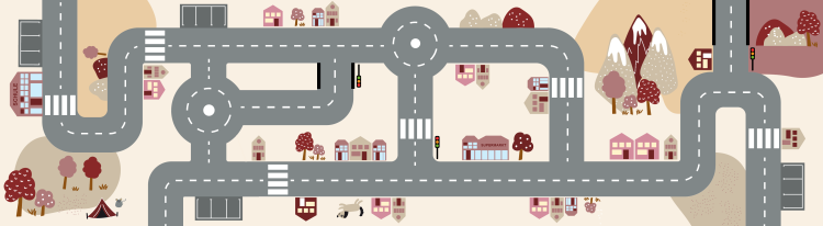 Spielstraße Ikea Kallax 4er - Rosa