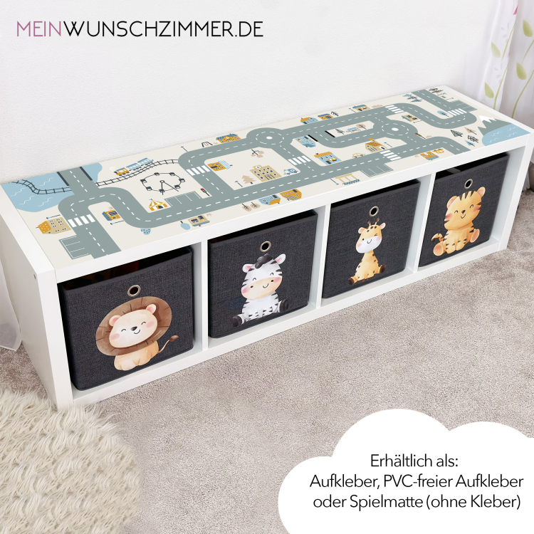 Spielstraße Ikea Kallax 4er - Beige